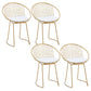 Metal Kitchen Dining Arm Chairs Glam Upholstered Dining Chairs White 4 Piece Set Brass Gold Clearhalo 'Dining Chairs' 'Dining Tables & Seating' 'dining_chair' 'furn' 'furn_dining_chair' 'Furniture' 'Kitchen & Dining Furniture' 6418425
