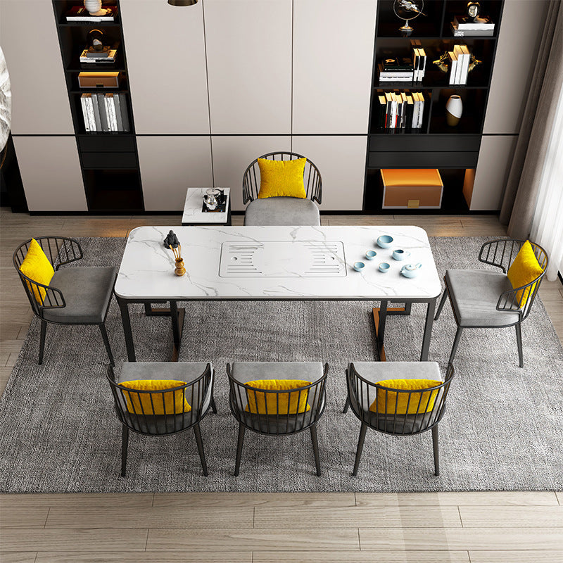 Sillas de comedor tapizadas grises sillas de brazo de metal windsor