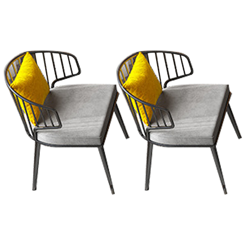 Sillas de comedor tapizadas grises sillas de brazo de metal windsor