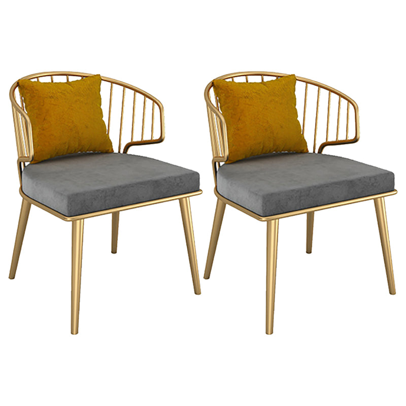 Sillas de comedor tapizadas grises sillas de brazo de metal windsor