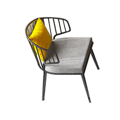 Sillas de comedor tapizadas grises sillas de brazo de metal windsor