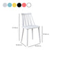 Nordic Style Armless Side Chairs Slat Back Chair with Plastic Legs for Home Use