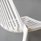 Nordic Armless Side Chairs Slat Back Chair with Plastic Legs for Home Use