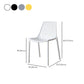 Nordic Armless Side Chairs Slat Back Chair with Plastic Legs for Home Use