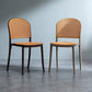 Nordic Style Armless Side Chairs Open Back Chair with Plastic Legs for Home Use