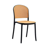 Nordic Style Armless Side Chairs Open Back Chair with Plastic Legs for Home Use