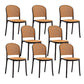 Nordic Style Armless Side Chairs Open Back Chair with Plastic Legs for Home Use