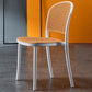 Nordic Style Armless Side Chairs Open Back Chair with Plastic Legs for Home Use
