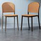 Nordic Style Armless Side Chairs Open Back Chair with Plastic Legs for Home Use