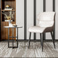 Sillas laterales de brazo de estilo moderno silla de cuero falso con patas de metal para la cocina