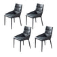 Modern Style Faux Leather Chair Armless Side Chairs with Metal Legs for Kitchen Black 4 Piece Set Clearhalo 'Dining Chairs' 'Dining Tables & Seating' 'dining_chair' 'furn' 'furn_dining_chair' 'Furniture' 'Kitchen & Dining Furniture' 6418702