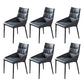 Modern Style Faux Leather Chair Armless Side Chairs with Metal Legs for Kitchen Black 6 Piece Set Clearhalo 'Dining Chairs' 'Dining Tables & Seating' 'dining_chair' 'furn' 'furn_dining_chair' 'Furniture' 'Kitchen & Dining Furniture' 6418704