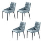 Modern Style Faux Leather Chair Armless Side Chairs with Metal Legs for Kitchen Blue 4 Piece Set Clearhalo 'Dining Chairs' 'Dining Tables & Seating' 'dining_chair' 'furn' 'furn_dining_chair' 'Furniture' 'Kitchen & Dining Furniture' 6418712