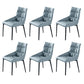 Modern Style Faux Leather Chair Armless Side Chairs with Metal Legs for Kitchen Blue 6 Piece Set Clearhalo 'Dining Chairs' 'Dining Tables & Seating' 'dining_chair' 'furn' 'furn_dining_chair' 'Furniture' 'Kitchen & Dining Furniture' 6418713