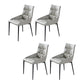 Modern Style Faux Leather Chair Armless Side Chairs with Metal Legs for Kitchen Grey 4 Piece Set Clearhalo 'Dining Chairs' 'Dining Tables & Seating' 'dining_chair' 'furn' 'furn_dining_chair' 'Furniture' 'Kitchen & Dining Furniture' 6418720