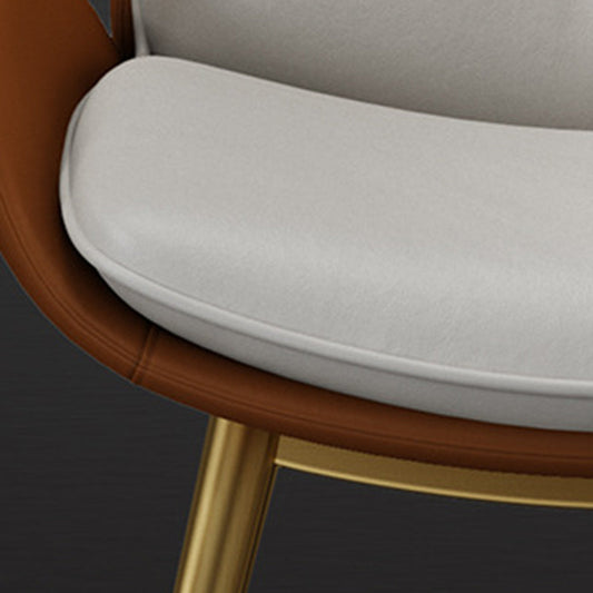 グラムパーソンズチェアフェイクレザーキッチンダイニングチェアと金属製の脚