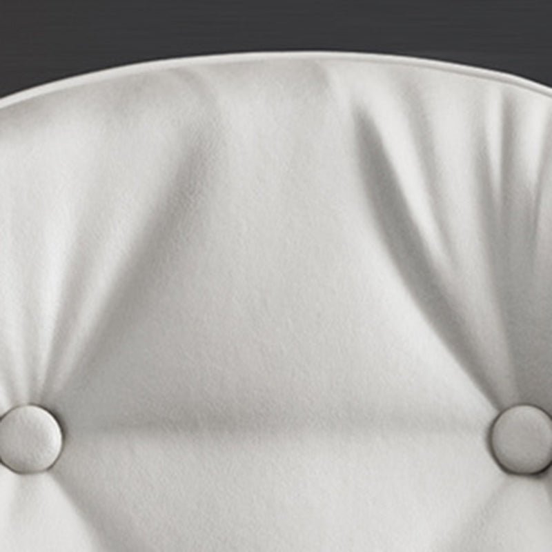 Glam Parsons Chair Faux Leather Kitchen Dining Chair with Metal Legs