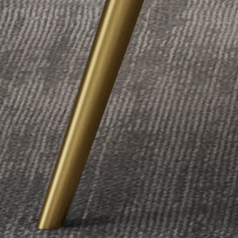 Glam Parsons Chair Faux Leather Kitchen Dining Chair with Metal Legs