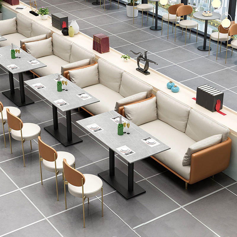 Glam Upholstered Dining Chairs Faux Leather Kitchen Chair with Metal Legs Clearhalo 'Dining Chairs' 'Dining Tables & Seating' 'dining_chair' 'furn' 'furn_dining_chair' 'Furniture' 'Kitchen & Dining Furniture' 6418794