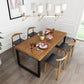 Rectangle Double Pedestal Dining Table Modern Wood Table for Home 55.1"L x 27.6"W x 29.5"H Without Chairs Clearhalo 'Dining Tables & Seating' 'Dining Tables' 'dining_table' 'furn' 'furn_dining_table' 'Furniture' 'Kitchen & Dining Furniture' 6418877