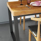 Rectangle Double Pedestal Dining Table Modern Wood Table for Home Clearhalo 'Dining Tables & Seating' 'Dining Tables' 'dining_table' 'furn' 'furn_dining_table' 'Furniture' 'Kitchen & Dining Furniture' 6418880