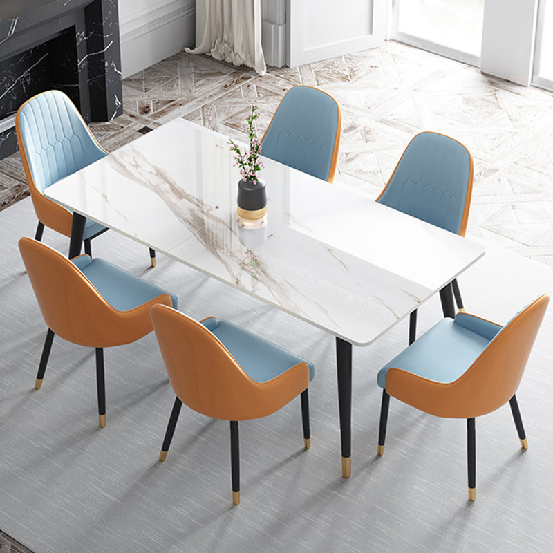Industrial 4 Legs Dining Table Rectangle Dining Table for Kitchen 70.9"L x 31.5"W x 29.5"H Without Chairs Clearhalo 'Dining Tables & Seating' 'Dining Tables' 'dining_table' 'furn' 'furn_dining_table' 'Furniture' 'Kitchen & Dining Furniture' 6418890