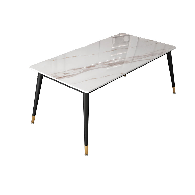Industrial 4 Legs Dining Table Rectangle Dining Table for Kitchen Clearhalo 'Dining Tables & Seating' 'Dining Tables' 'dining_table' 'furn' 'furn_dining_table' 'Furniture' 'Kitchen & Dining Furniture' 6418893