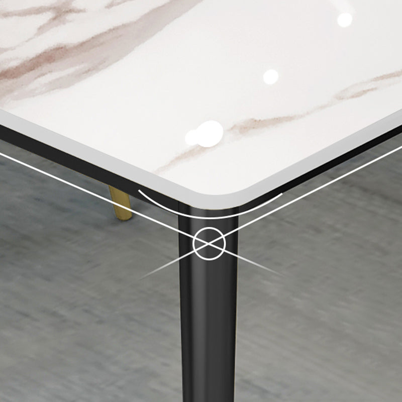 Industrial 4 Legs Dining Table Rectangle Dining Table for Kitchen Clearhalo 'Dining Tables & Seating' 'Dining Tables' 'dining_table' 'furn' 'furn_dining_table' 'Furniture' 'Kitchen & Dining Furniture' 6418896