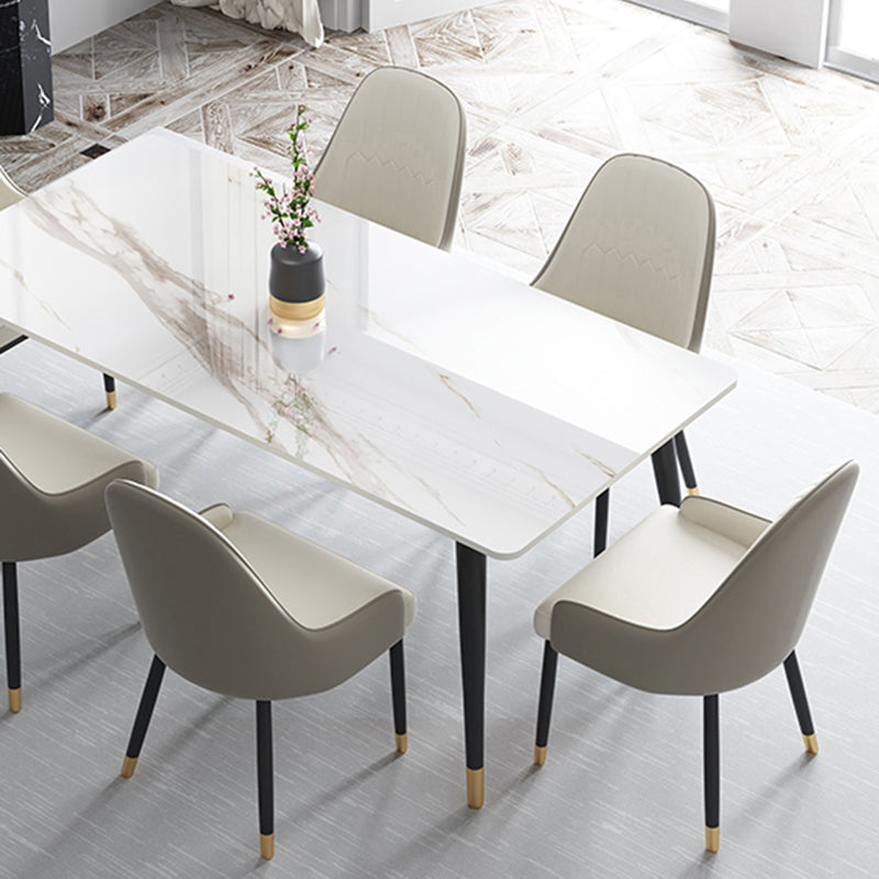 Industrial 4 Legs Dining Table Rectangle Dining Table for Kitchen Clearhalo 'Dining Tables & Seating' 'Dining Tables' 'dining_table' 'furn' 'furn_dining_table' 'Furniture' 'Kitchen & Dining Furniture' 6418898