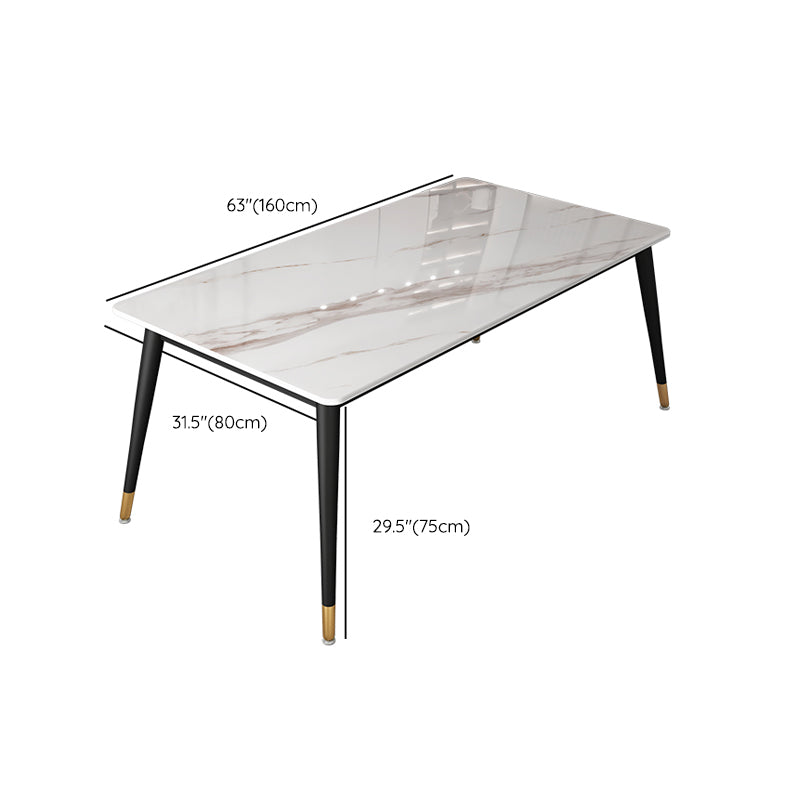 Industrial 4 Legs Dining Table Rectangle Dining Table for Kitchen Clearhalo 'Dining Tables & Seating' 'Dining Tables' 'dining_table' 'furn' 'furn_dining_table' 'Furniture' 'Kitchen & Dining Furniture' 6418902