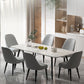 Industrial Iron Legs Dining Table Rectangle Stone Dining Table for Kitchen 51.2"L x 27.6"W x 29.5"H Without Chairs Clearhalo 'Dining Tables & Seating' 'Dining Tables' 'dining_table' 'furn' 'furn_dining_table' 'Furniture' 'Kitchen & Dining Furniture' 6418906