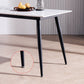 Industrial Iron Legs Dining Table Rectangle Stone Dining Table for Kitchen Clearhalo 'Dining Tables & Seating' 'Dining Tables' 'dining_table' 'furn' 'furn_dining_table' 'Furniture' 'Kitchen & Dining Furniture' 6418909