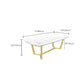 Traditional Luxury Dining Table for Home Glossy White Table with Gold Metal Frame Clearhalo 'Dining Tables & Seating' 'Dining Tables' 'dining_table' 'furn' 'furn_dining_table' 'Furniture' 'Kitchen & Dining Furniture' 6418923
