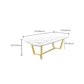 Traditional Luxury Dining Table for Home Glossy White Table with Gold Metal Frame Clearhalo 'Dining Tables & Seating' 'Dining Tables' 'dining_table' 'furn' 'furn_dining_table' 'Furniture' 'Kitchen & Dining Furniture' 6418924