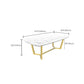 Traditional Luxury Dining Table for Home Glossy White Table with Gold Metal Frame Clearhalo 'Dining Tables & Seating' 'Dining Tables' 'dining_table' 'furn' 'furn_dining_table' 'Furniture' 'Kitchen & Dining Furniture' 6418927