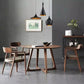 Round Brown Base Dining Table Modern Wood Table for Dining Room 39.4"L x 39.4"W x 29.5"H Without Chairs Clearhalo 'Dining Tables & Seating' 'Dining Tables' 'dining_table' 'furn' 'furn_dining_table' 'Furniture' 'Kitchen & Dining Furniture' 6418929