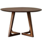 Round Brown Base Dining Table Modern Wood Table for Dining Room 59.1"L x 59.1"W x 29.5"H Without Chairs Clearhalo 'Dining Tables & Seating' 'Dining Tables' 'dining_table' 'furn' 'furn_dining_table' 'Furniture' 'Kitchen & Dining Furniture' 6418932