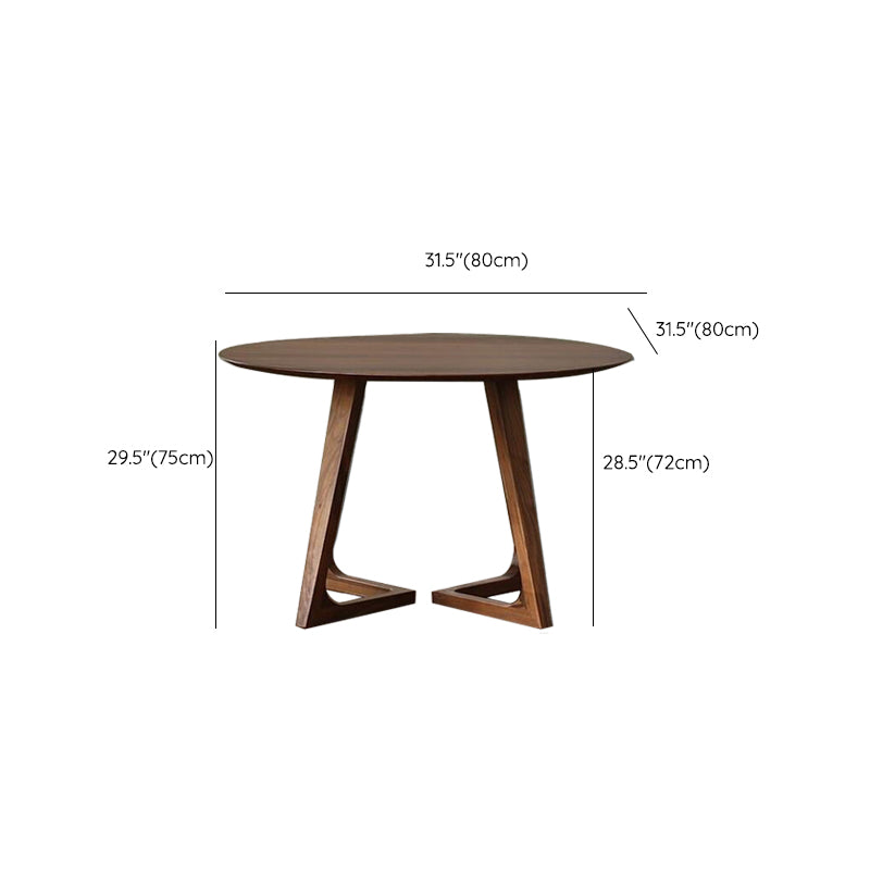 Round Brown Base Dining Table Modern Wood Table for Dining Room Clearhalo 'Dining Tables & Seating' 'Dining Tables' 'dining_table' 'furn' 'furn_dining_table' 'Furniture' 'Kitchen & Dining Furniture' 6418939
