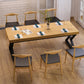Pine Solid Wood Dining Table Industrial Rectangle Table with Double Pedestal Clearhalo 'Dining Tables & Seating' 'Dining Tables' 'dining_table' 'furn' 'furn_dining_table' 'Furniture' 'Kitchen & Dining Furniture' 6418953