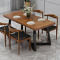 Industrial Brown Wood Top Table Indoor Rectangle Table with Metal Base 70.9"L x 31.5"W x 29.5"H Without Chairs Clearhalo 'Dining Tables & Seating' 'Dining Tables' 'dining_table' 'furn' 'furn_dining_table' 'Furniture' 'Kitchen & Dining Furniture' 6419008