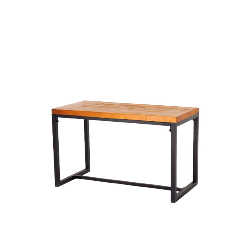 Industrial Indoor Dining Table Brown Wood Top Table with Metal Frame 70.9"L x 27.6"W x 29.5"H Without Chairs Clearhalo 'Dining Tables & Seating' 'Dining Tables' 'dining_table' 'furn' 'furn_dining_table' 'Furniture' 'Kitchen & Dining Furniture' 6419041