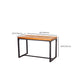 Industrial Indoor Dining Table Brown Wood Top Table with Metal Frame Clearhalo 'Dining Tables & Seating' 'Dining Tables' 'dining_table' 'furn' 'furn_dining_table' 'Furniture' 'Kitchen & Dining Furniture' 6419050