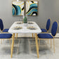 Rectangle Golden Base Dining Table Glam Faux Marble Table for Dining Room Clearhalo 'Dining Tables & Seating' 'Dining Tables' 'dining_table' 'furn' 'furn_dining_table' 'Furniture' 'Kitchen & Dining Furniture' 6419065