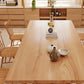 Natural Finish Table with Wooden Base Modern Solid Wood Top Dining Table Clearhalo 'Dining Tables & Seating' 'Dining Tables' 'dining_table' 'furn' 'furn_dining_table' 'Furniture' 'Kitchen & Dining Furniture' 6419095