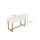 Rectangle Trestle Dining Table Glam Faux Marble Table for Dining Room Clearhalo 'Dining Tables & Seating' 'Dining Tables' 'dining_table' 'furn' 'furn_dining_table' 'Furniture' 'Kitchen & Dining Furniture' 6419113