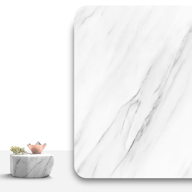 Rectangle Double Pedestal Dining Table Glam Faux Marble Table for Kitchen Clearhalo 'Dining Tables & Seating' 'Dining Tables' 'dining_table' 'furn' 'furn_dining_table' 'Furniture' 'Kitchen & Dining Furniture' 6419121