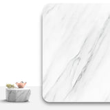 Rectangle Double Pedestal Dining Table Glam Faux Marble Table for Kitchen Clearhalo 'Dining Tables & Seating' 'Dining Tables' 'dining_table' 'furn' 'furn_dining_table' 'Furniture' 'Kitchen & Dining Furniture' 6419121