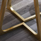 Round Golden Base Dining Table Glam Faux Marble Table for Kitchen Clearhalo 'Dining Tables & Seating' 'Dining Tables' 'dining_table' 'furn' 'furn_dining_table' 'Furniture' 'Kitchen & Dining Furniture' 6419133
