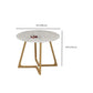 Round Golden Base Dining Table Glam Faux Marble Table for Kitchen Clearhalo 'Dining Tables & Seating' 'Dining Tables' 'dining_table' 'furn' 'furn_dining_table' 'Furniture' 'Kitchen & Dining Furniture' 6419135