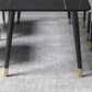 Table à manger rectangulaire à base noire, Table en pierre glamour pour la cuisine